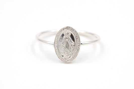 Bague vierge marie en argent