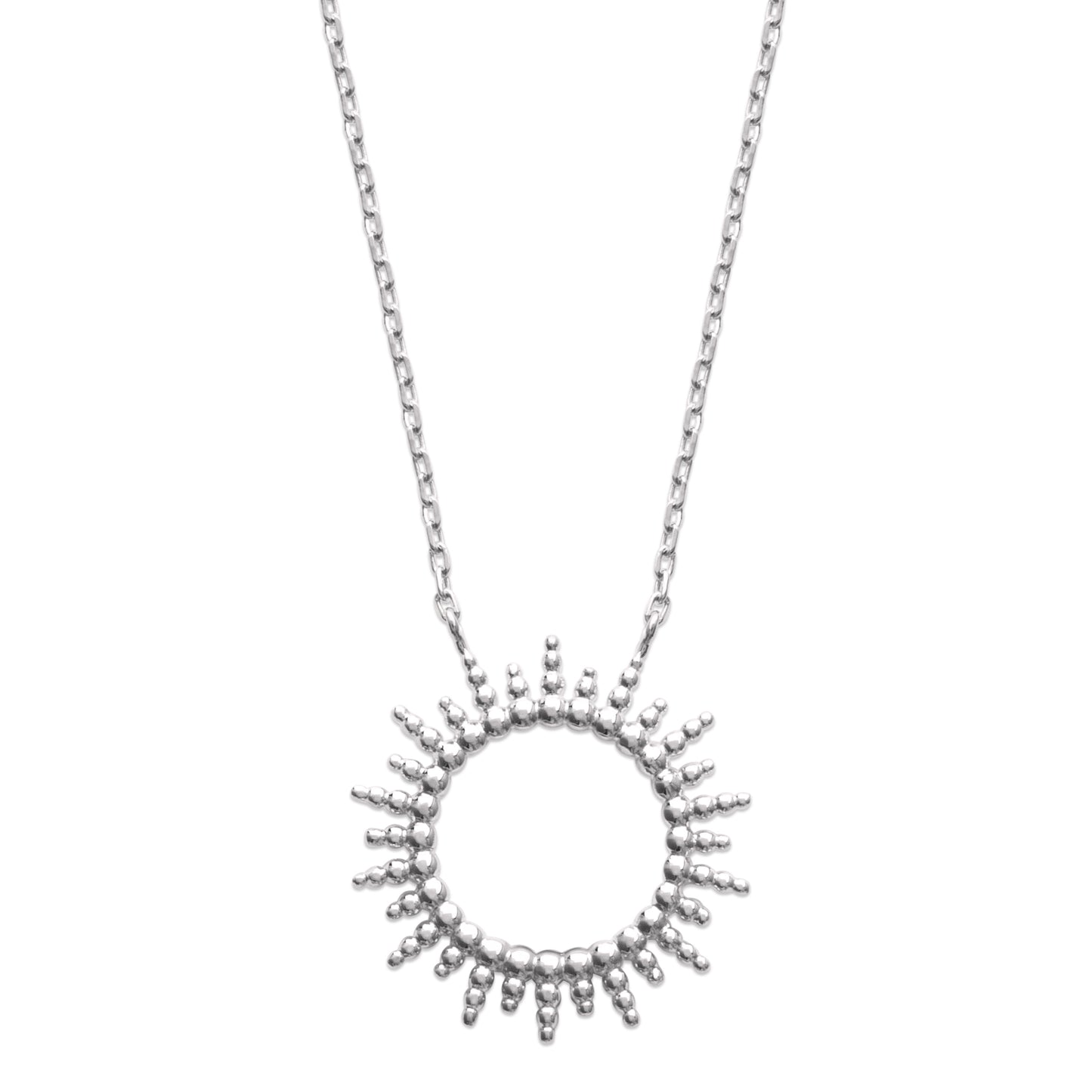Collier soleil ethnique en argent
