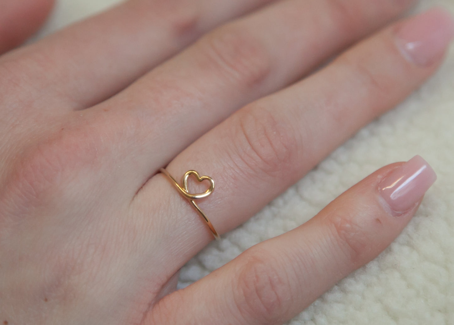 Bague petit coeur plaqué or
