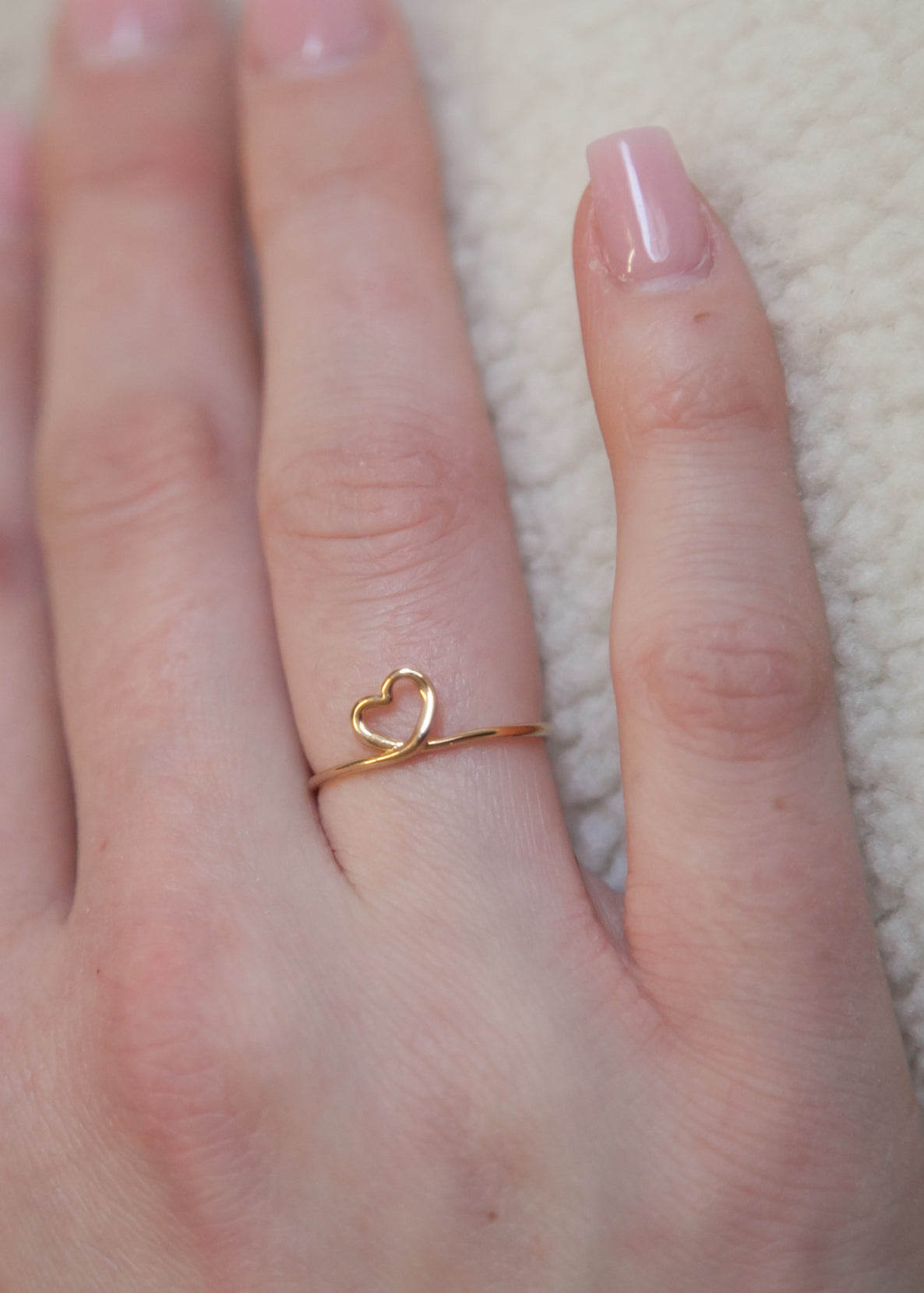 Bague petit coeur plaqué or