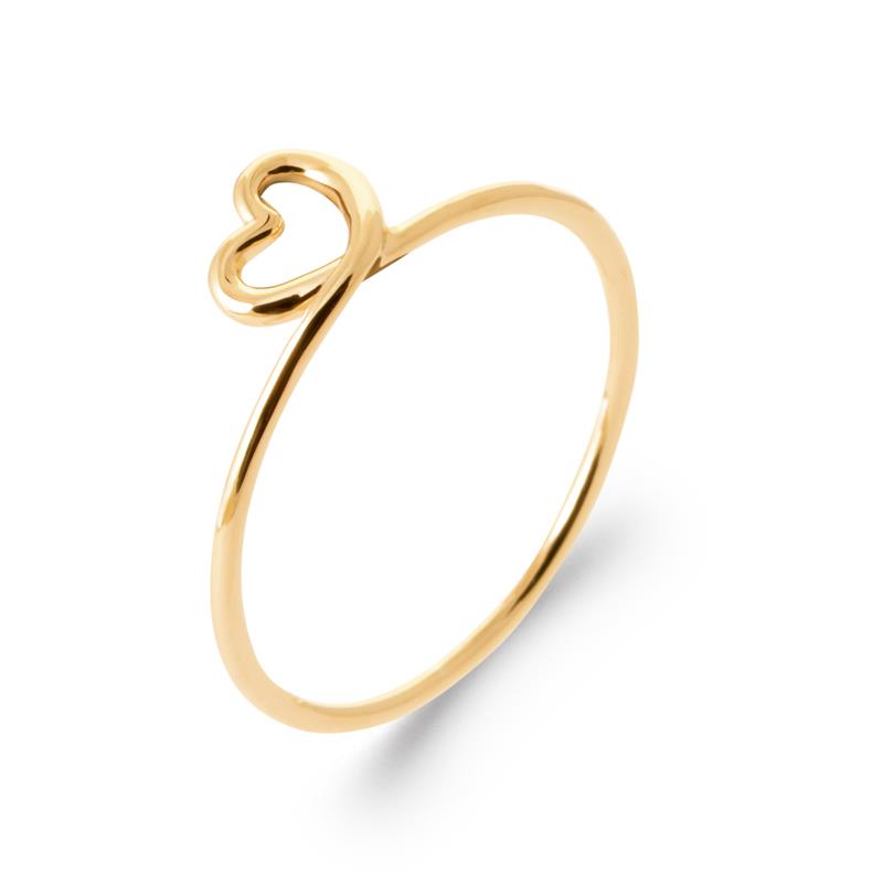 Bague petit coeur plaqué or