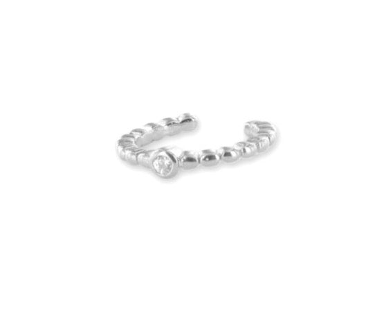 Bague d'oreille Ear cuff petit zircon en argent