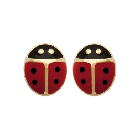 Boucles d'oreilles coccinelles plaqué or