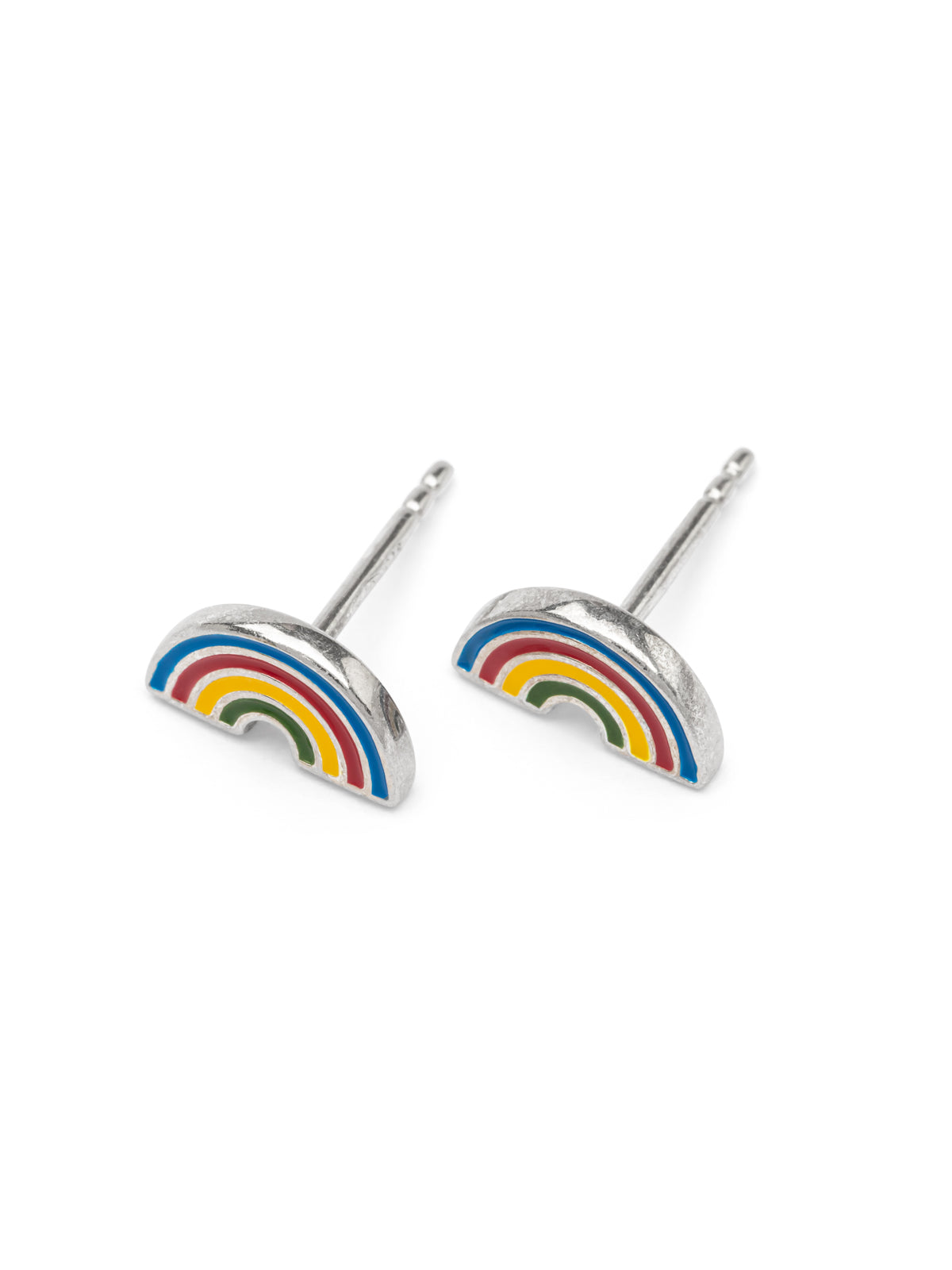 Boucles d'oreilles arc-en-ciel en argent
