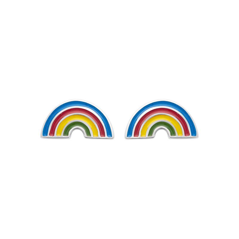 Boucles d'oreilles arc-en-ciel en argent