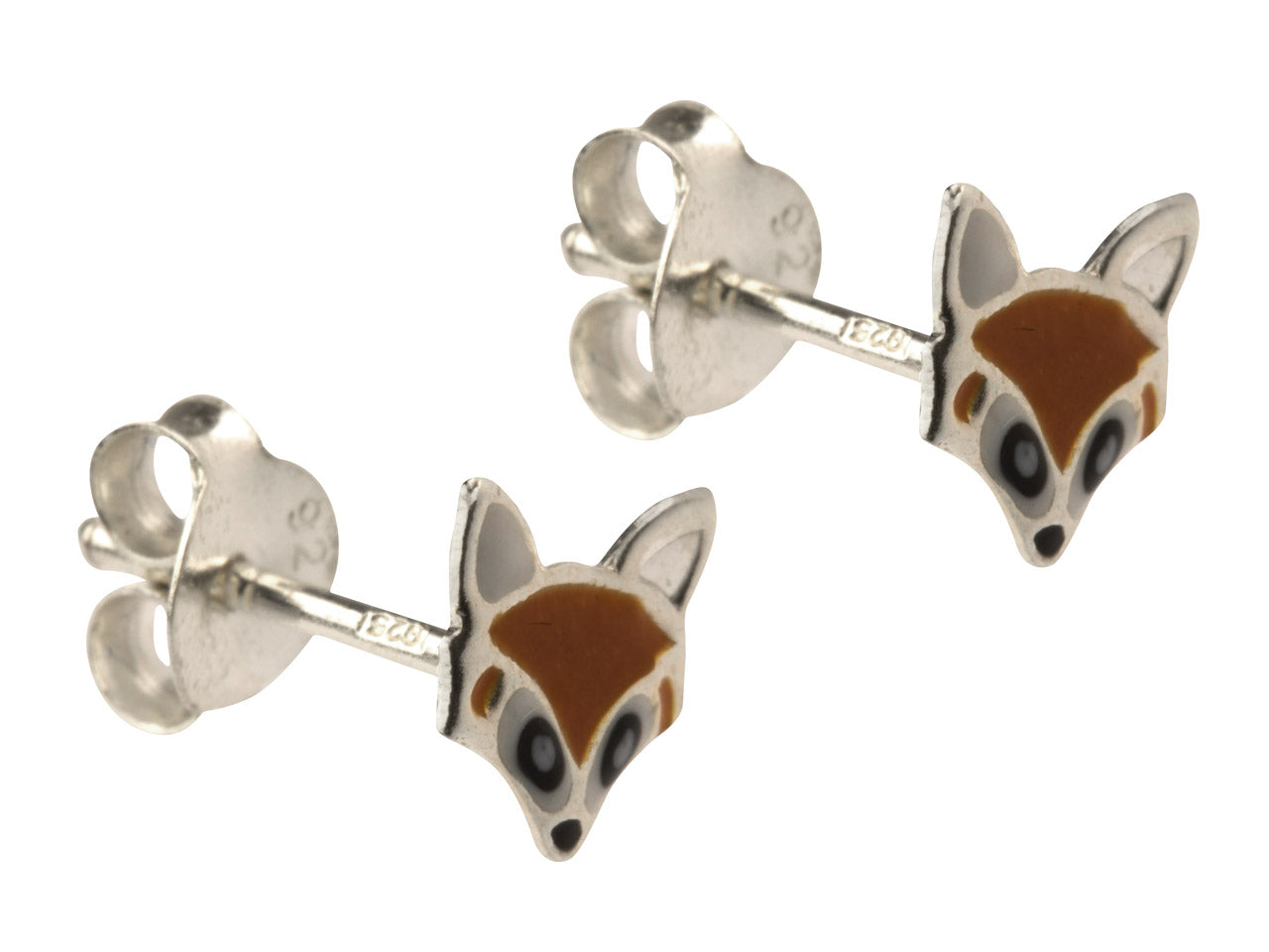 Boucles d'oreilles Renard, Argent 925 laqué