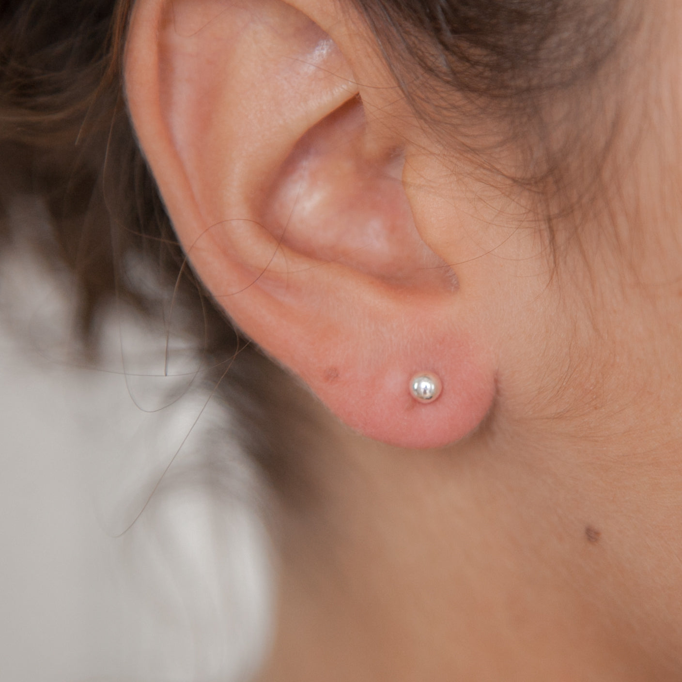 Boucles d'oreilles boules en argent