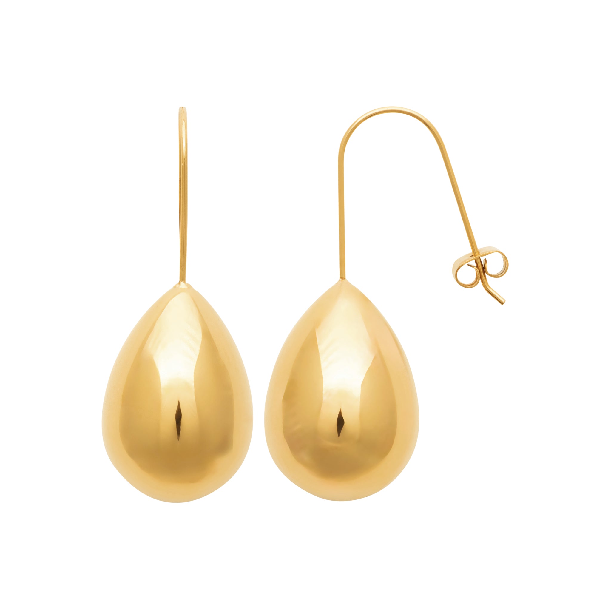 Boucles d’oreilles goutte dorée – en acier inoxydable – Elise et moi