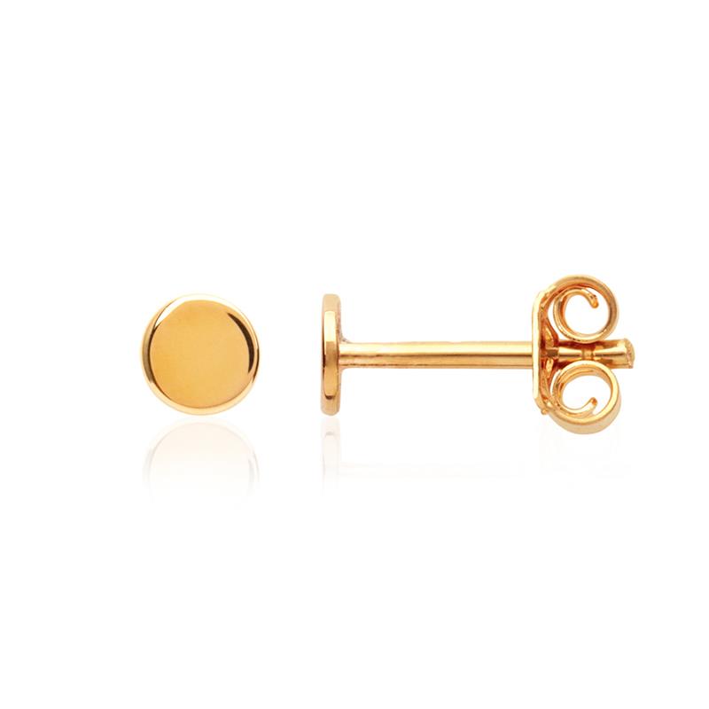 Boucles d'oreilles mini pastilles plaqué or