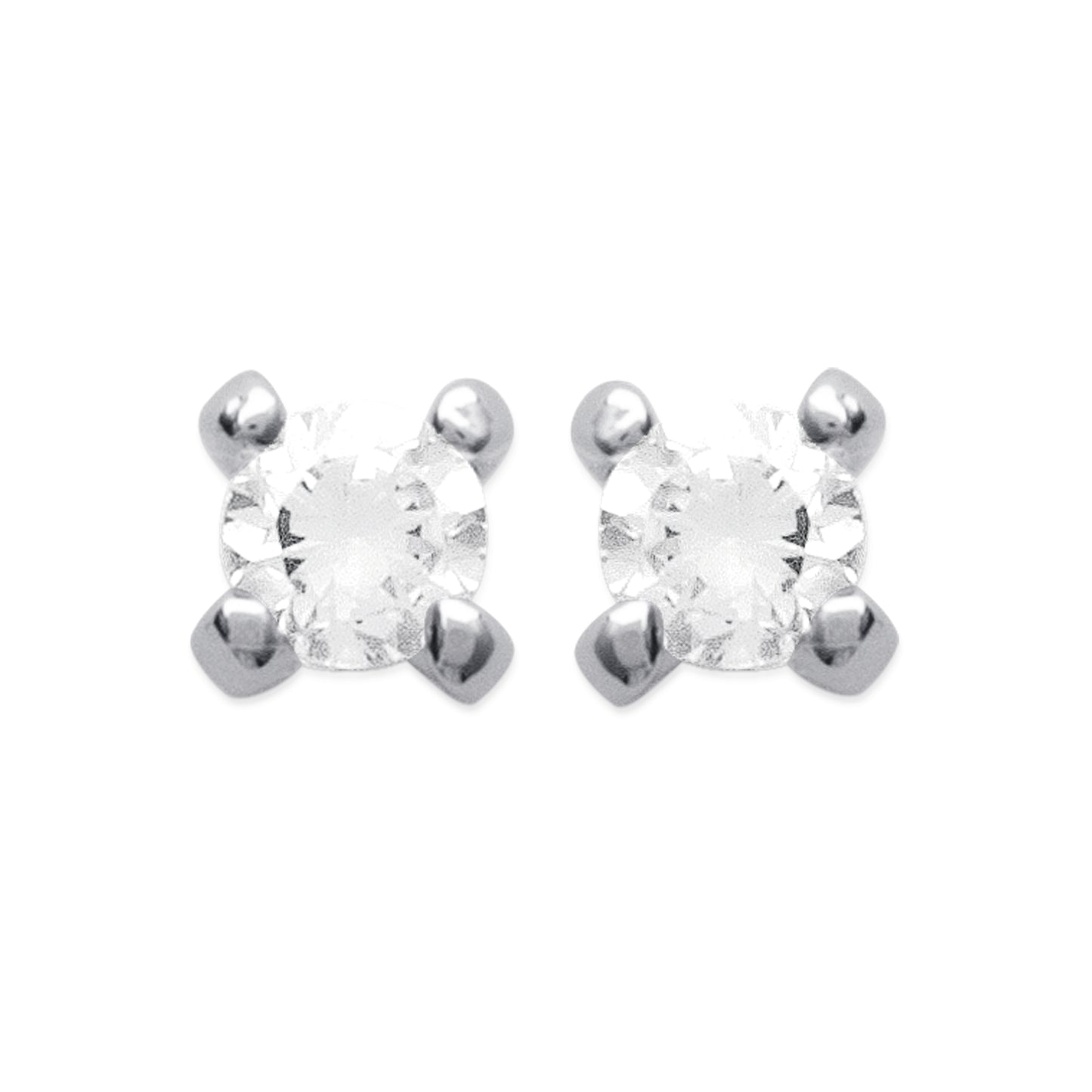 Boucles d'oreilles petit strass en argent