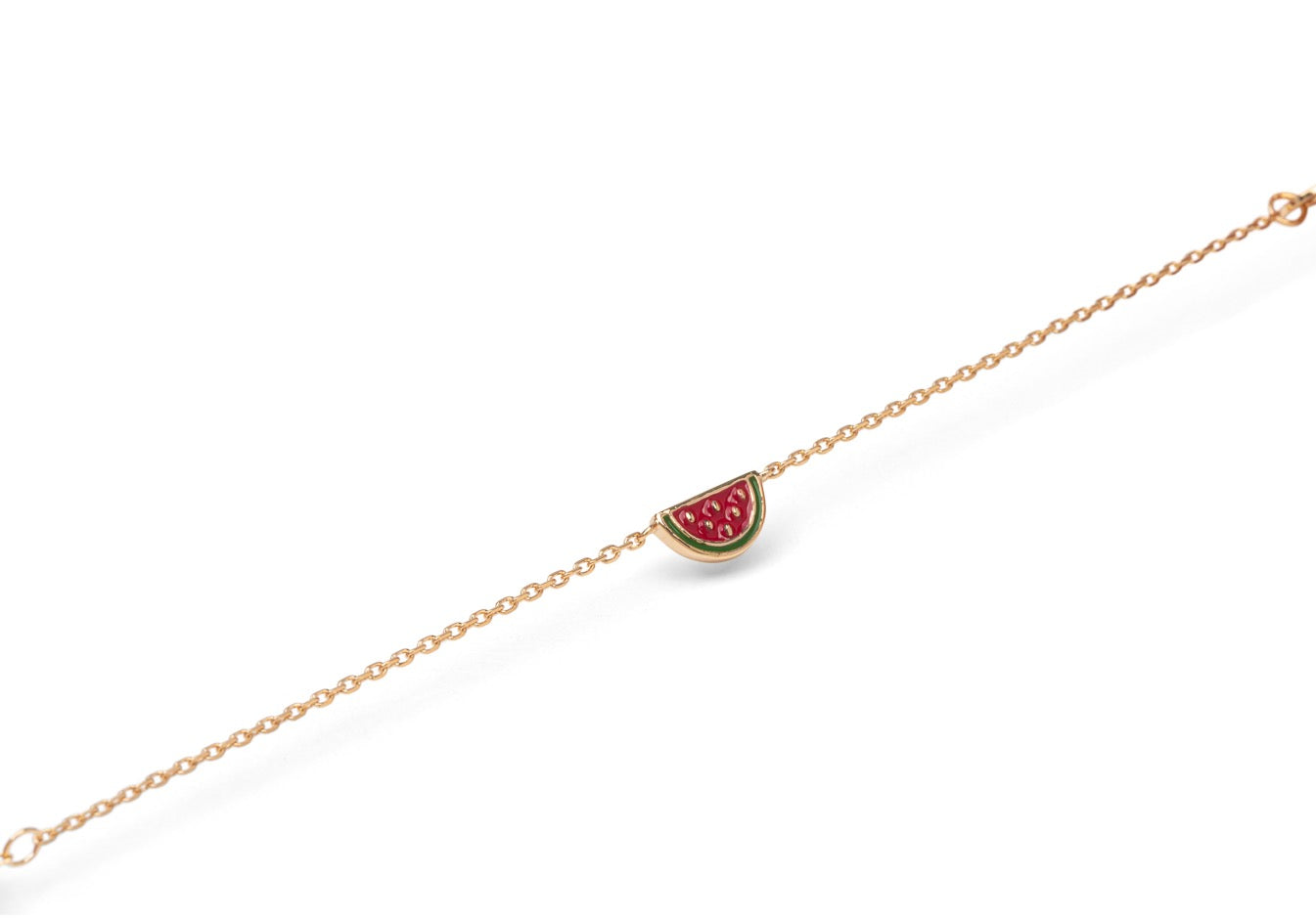 Bracelet enfant pastèque plaqué or