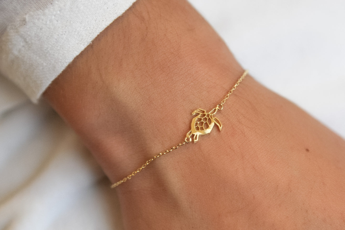 Bracelet tortue doré