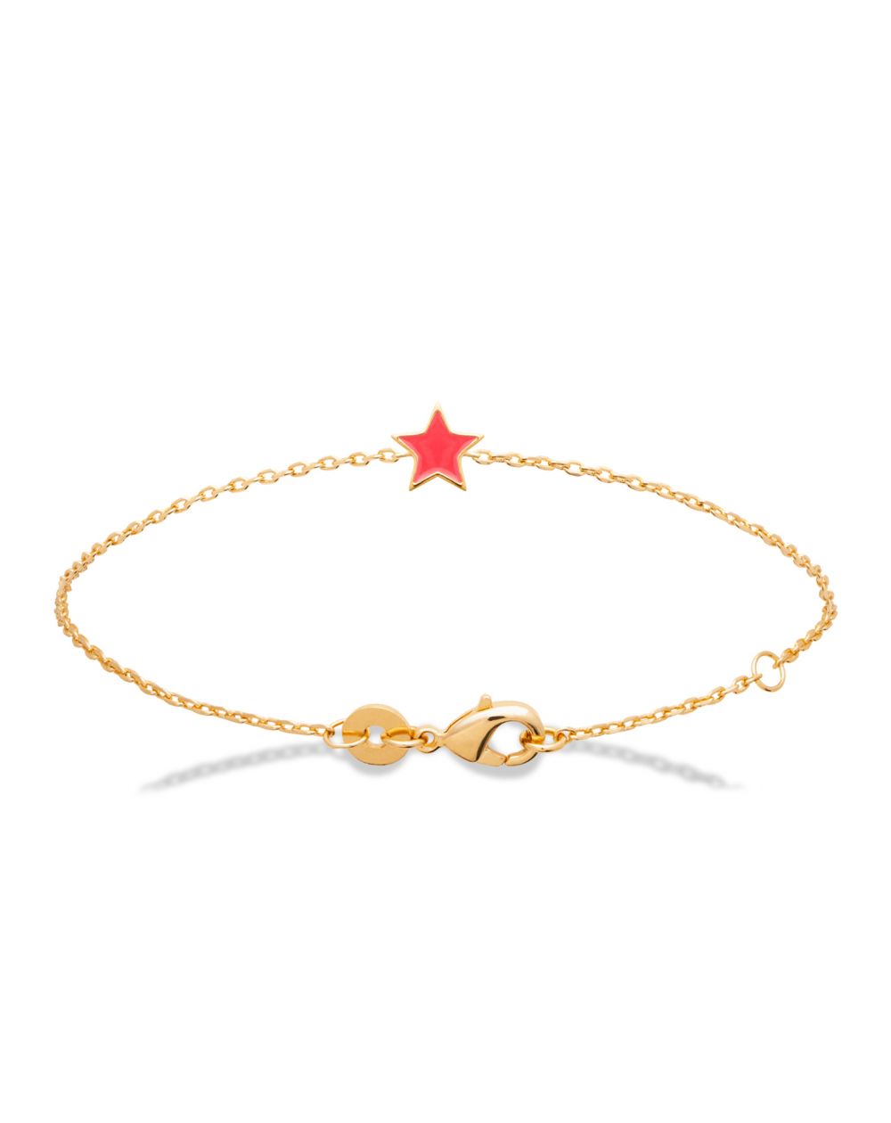 Bracelet Enfant Plaqué Or 16 Carats avec Etoile Émaillée