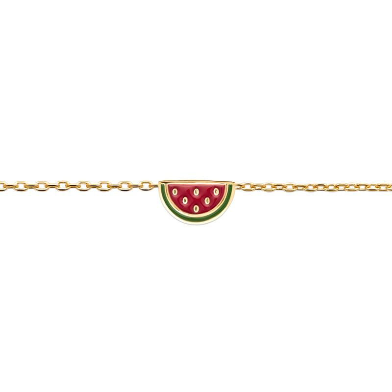 Bracelet enfant pastèque plaqué or