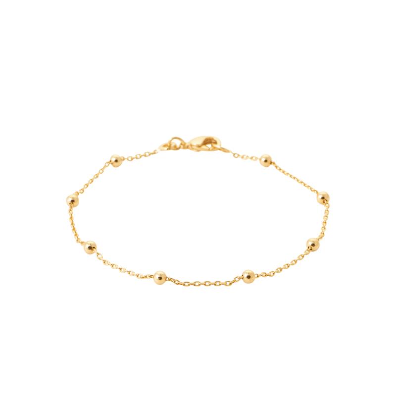 Bracelet petites boules plaqué or