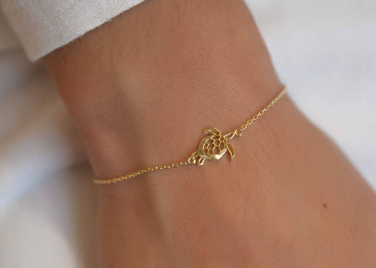 Bracelet tortue doré