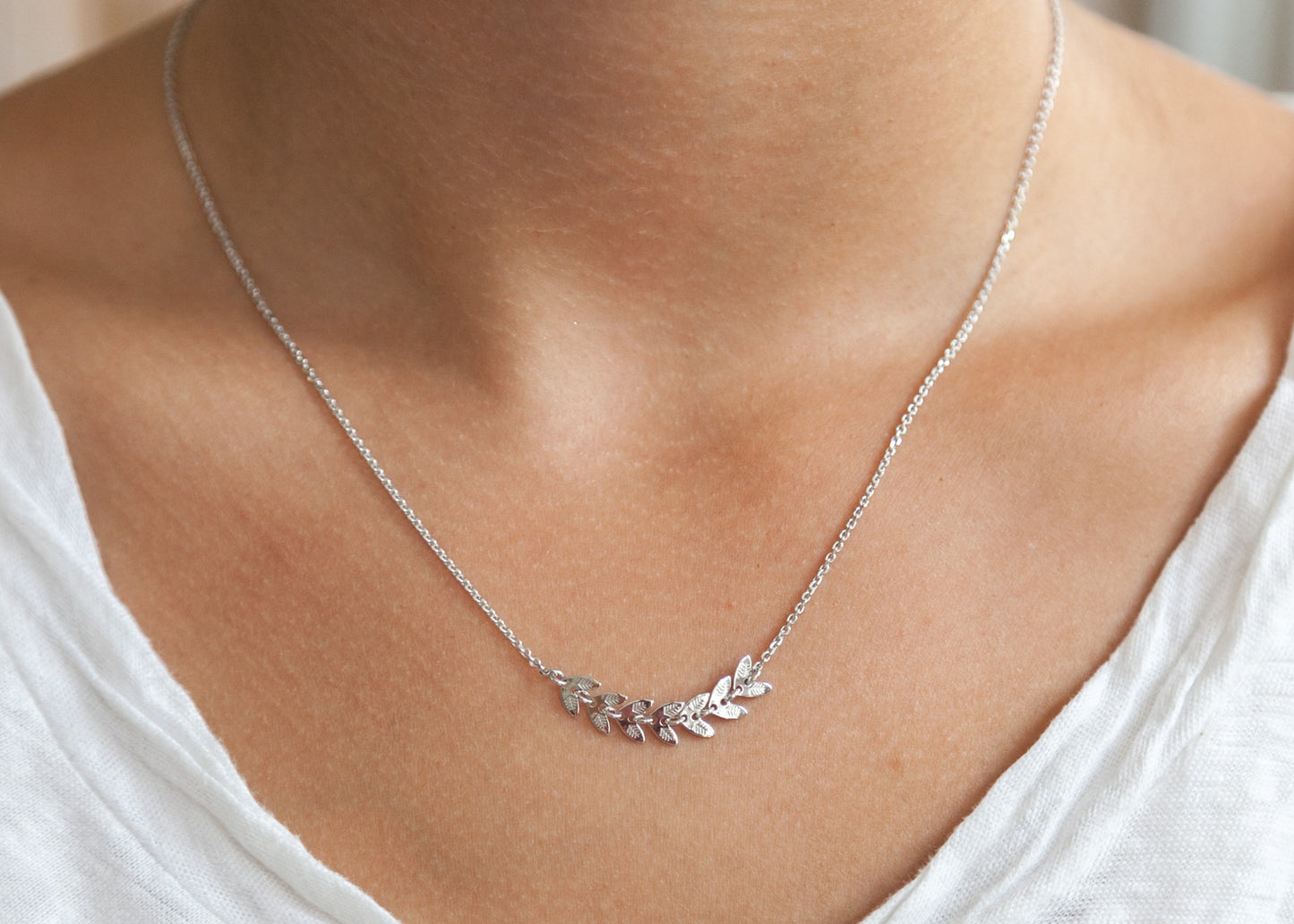 Collier épi de blé en argent