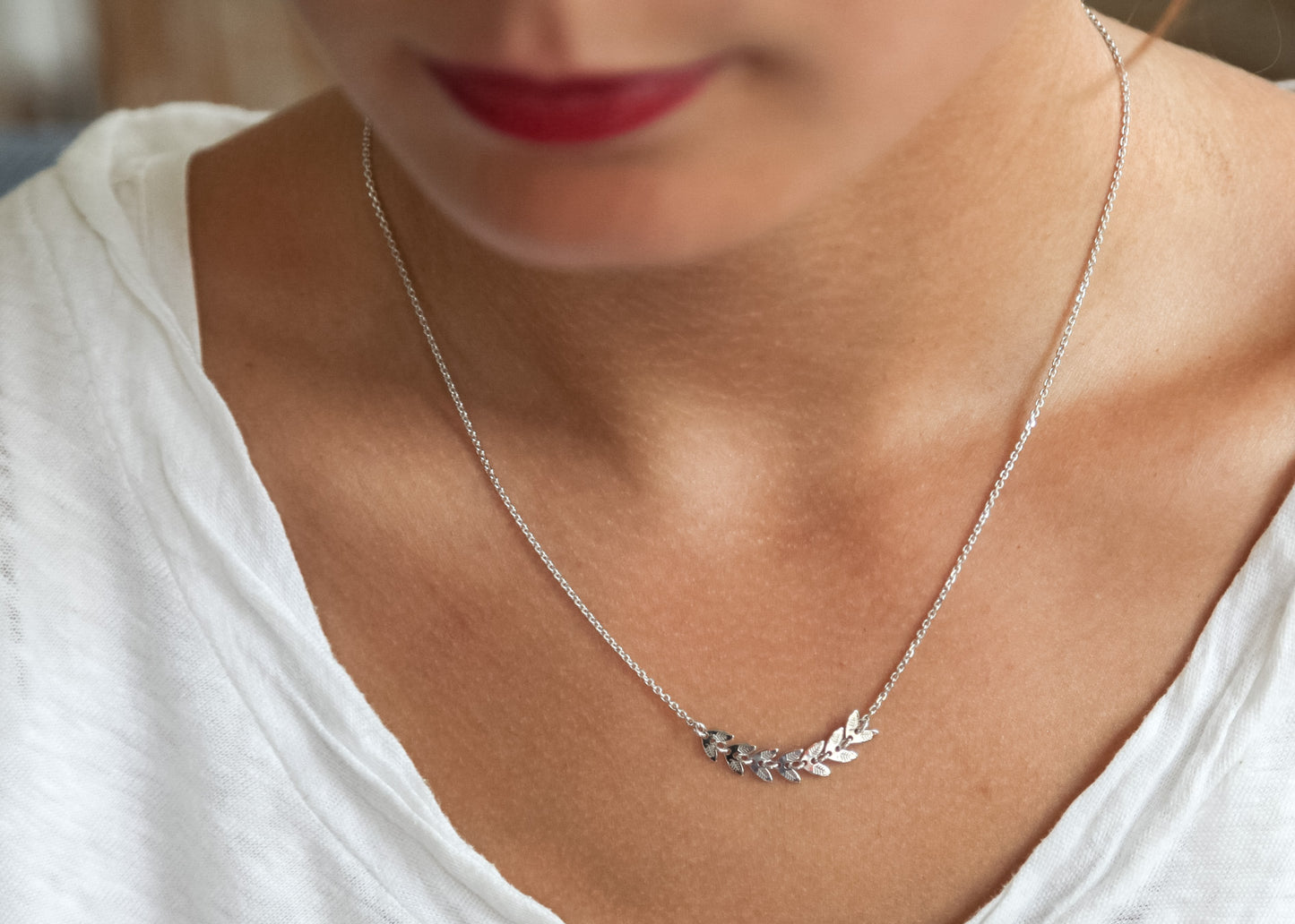 Collier épi de blé en argent