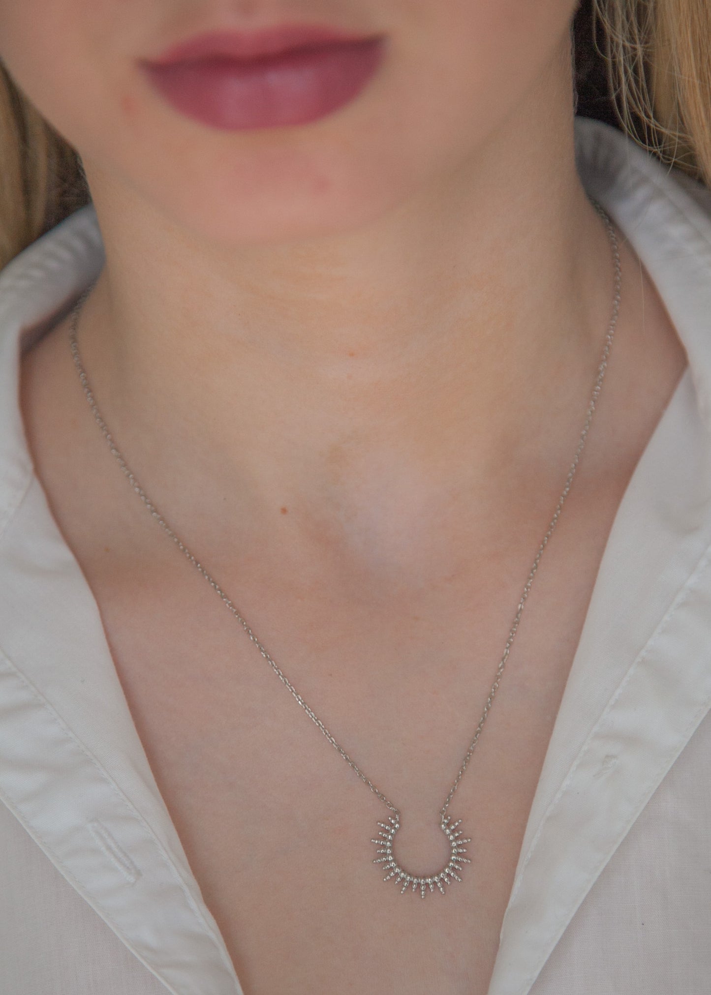 Collier soleil ethnique en argent