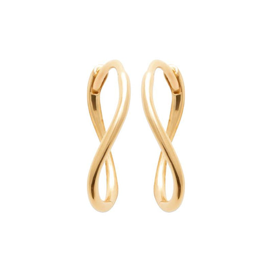 Boucles d'oreilles créoles infini plaqué or