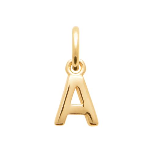 Collier avec pendentif lettre de l'alphabet plaqué or