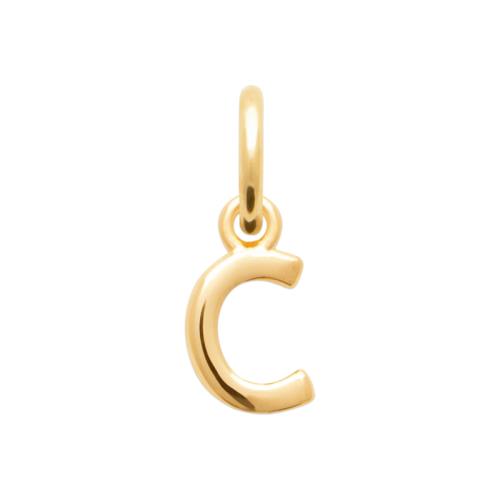 Collier avec pendentif lettre de l'alphabet plaqué or