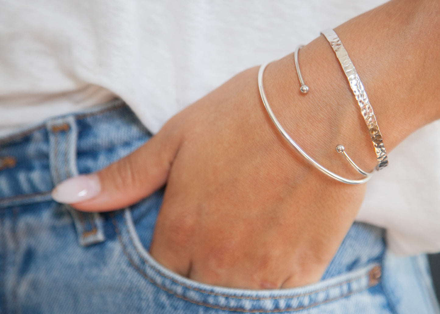 Bracelet jonc simple en argent