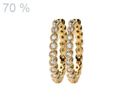 boucles oreilles créoles plaqué or