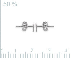 boucles d'oreilles puces coeur en argent