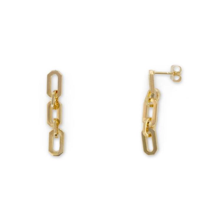 Boucles d'oreilles chaîne plaqué or