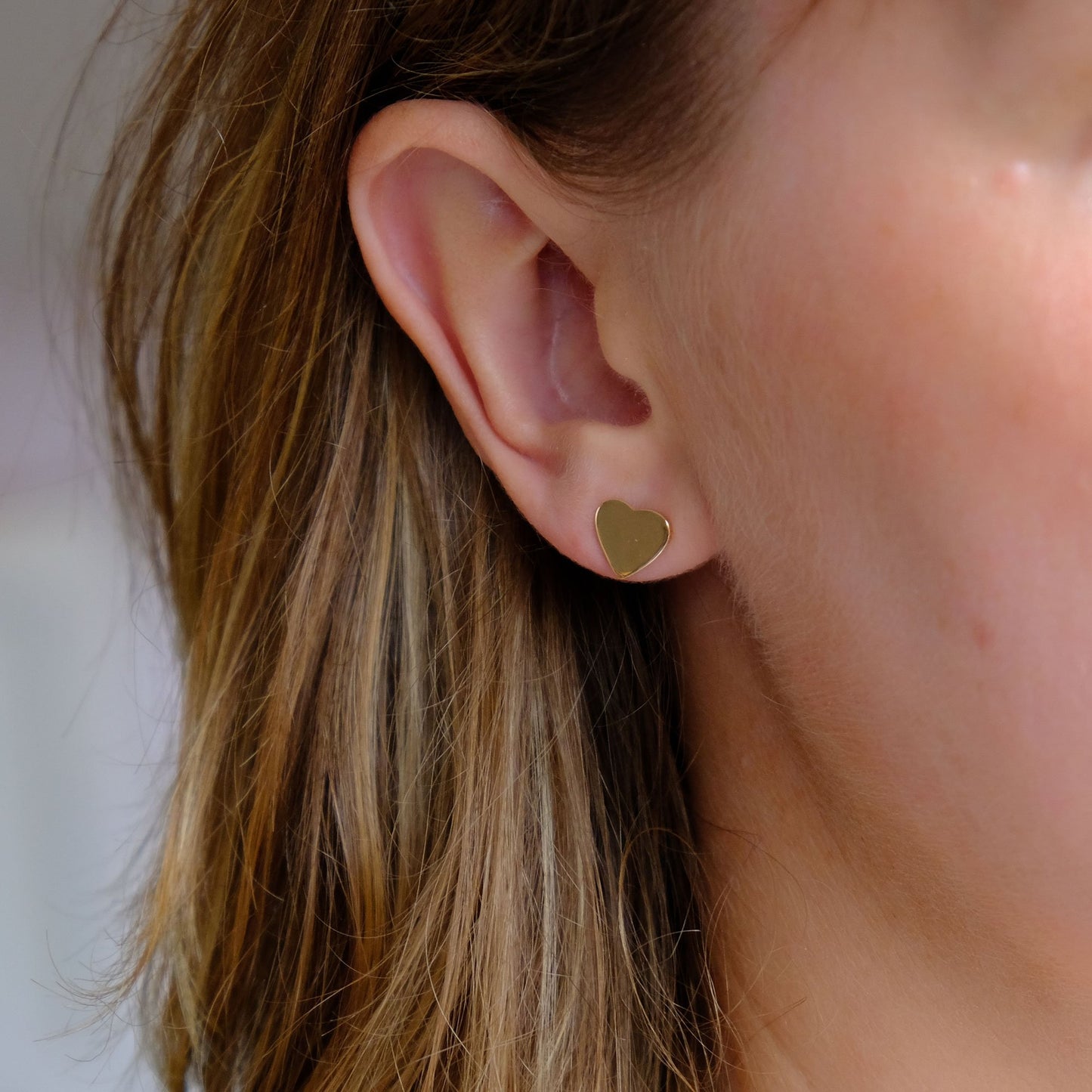 Boucles d'oreilles coeur plaqué or