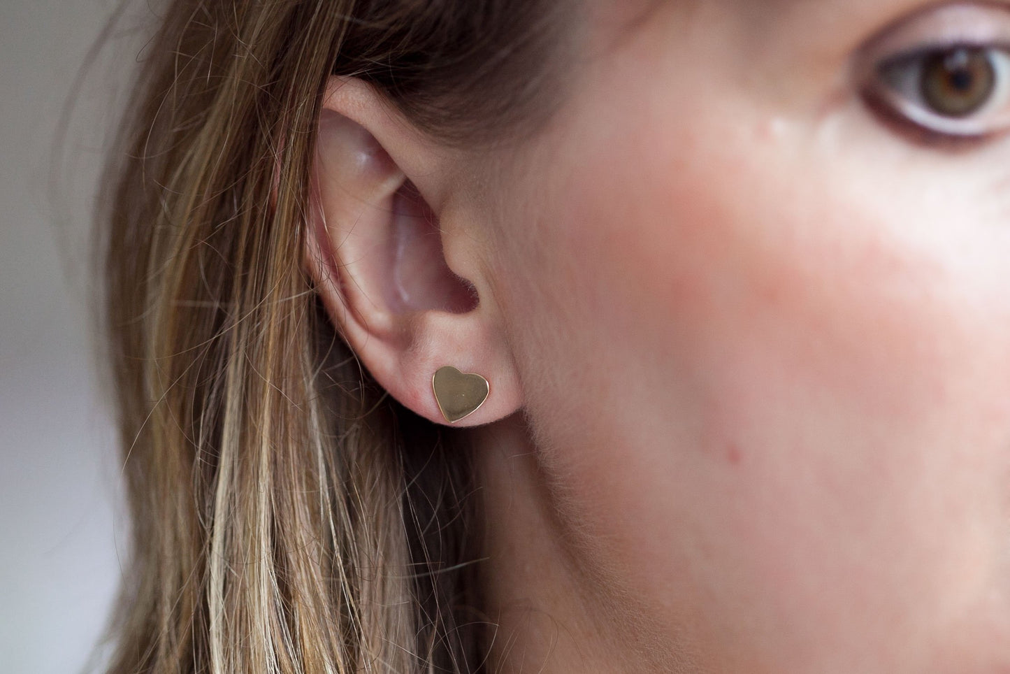 Boucles d'oreilles coeur plaqué or