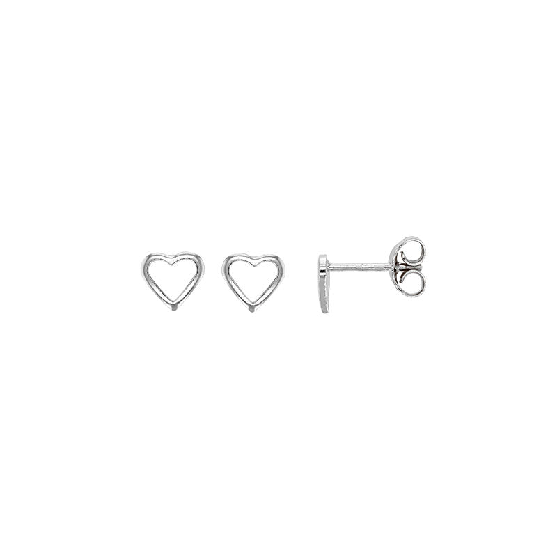 Boucles d'oreilles coeur ajouré en argent