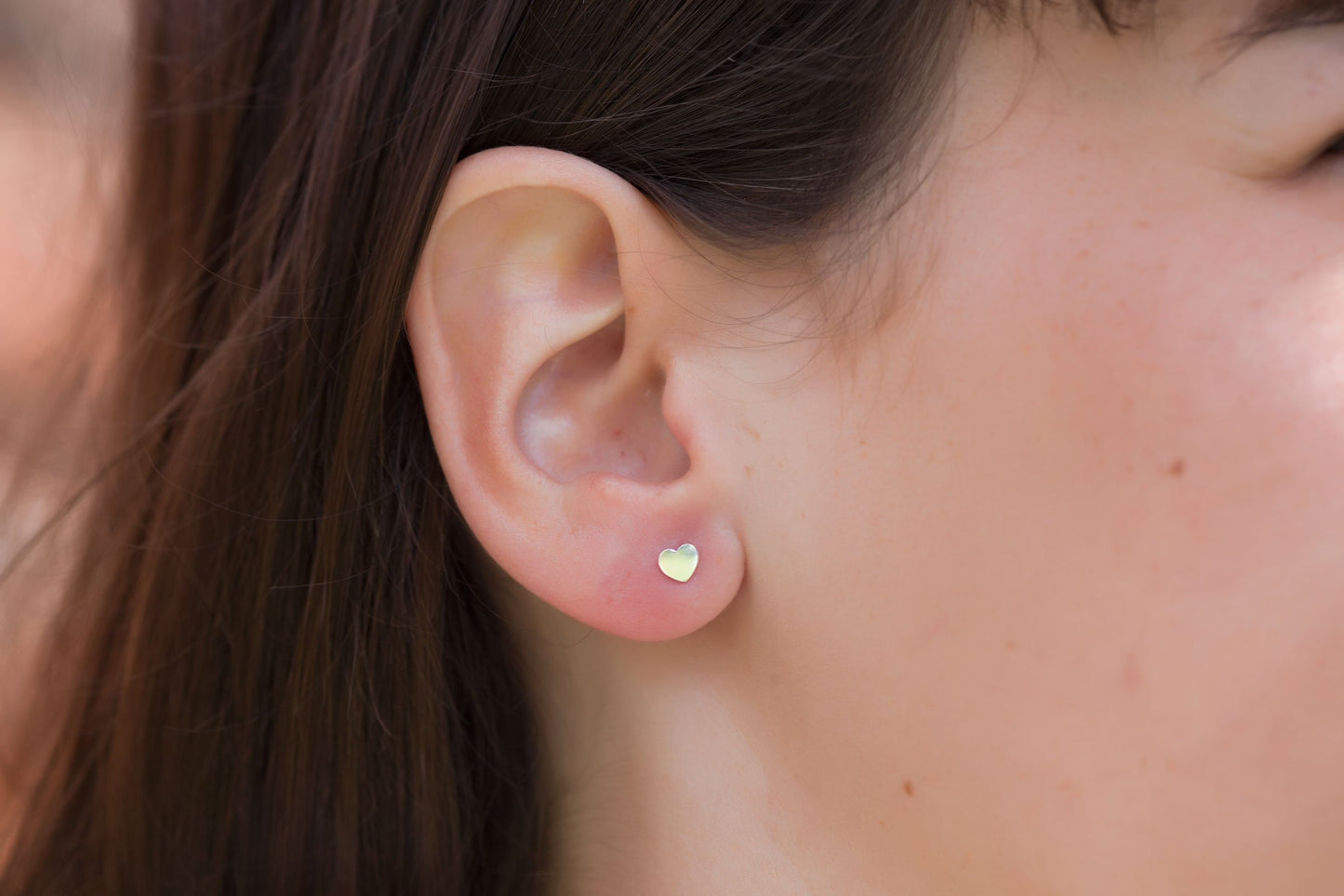 Boucles d'oreilles petit coeur en argent