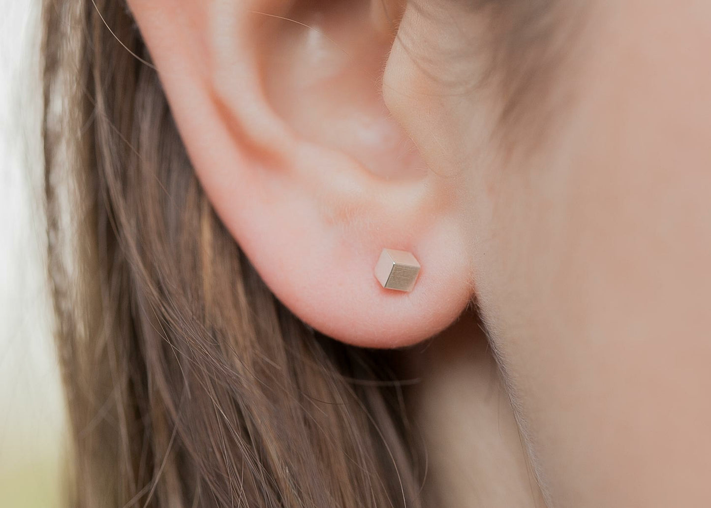 Boucles d'oreilles cube en argent