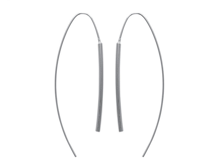 Boucles d'oreilles traversantes minimalistes en argent