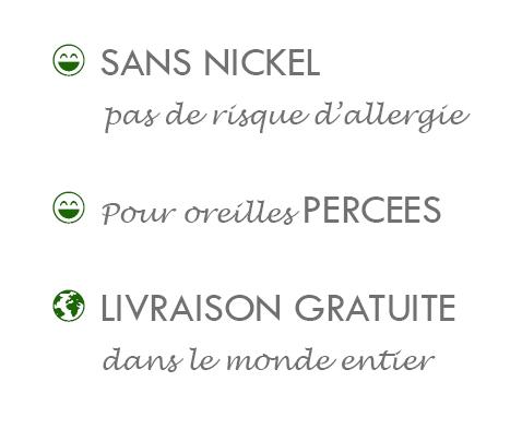 Boucles d'oreilles plume plaqué or