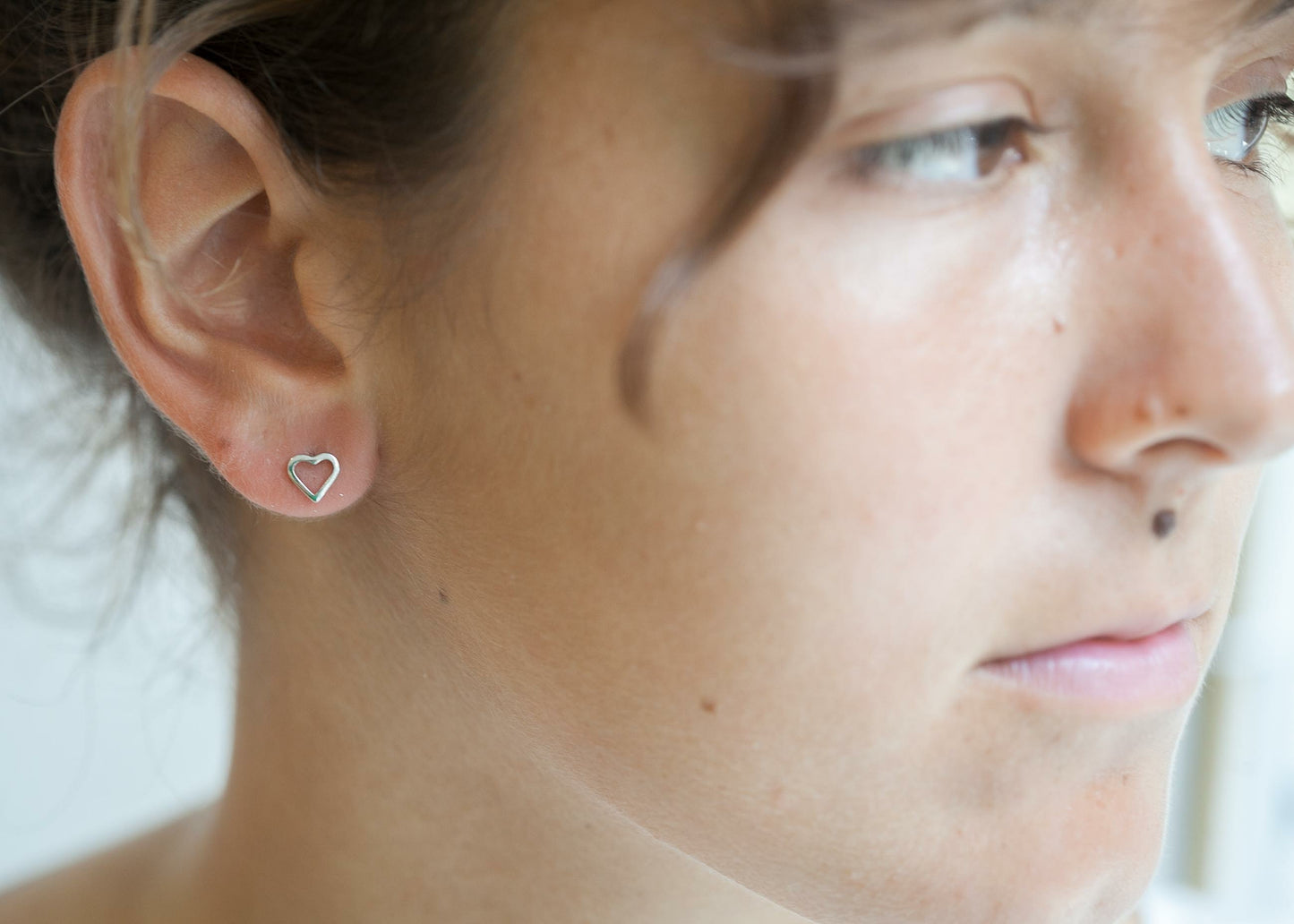 Boucles d'oreilles coeur ajouré en argent