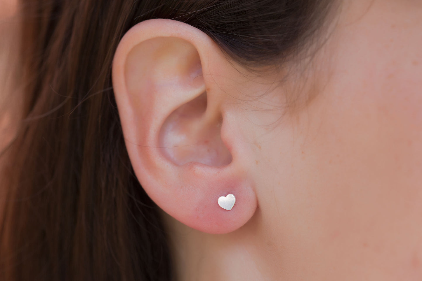 Boucles d'oreilles petit coeur en argent