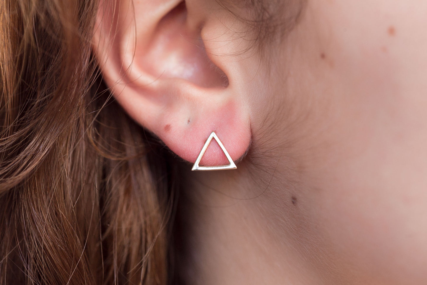 Boucles d'oreille triangle en argent