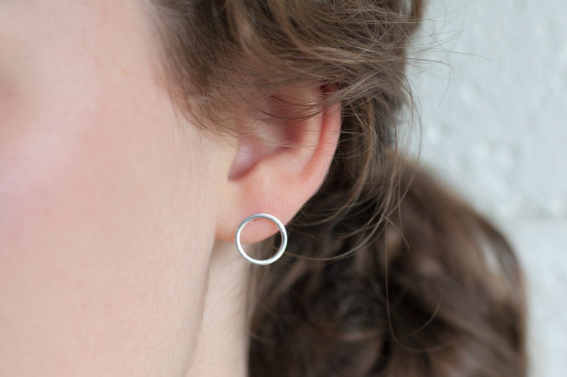 Boucles d'oreilles rond en argent