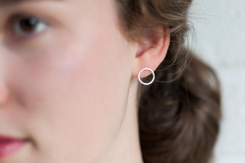 Boucles d'oreilles rond en argent