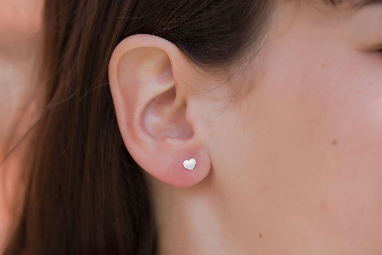 Boucles d'oreilles petit coeur en argent