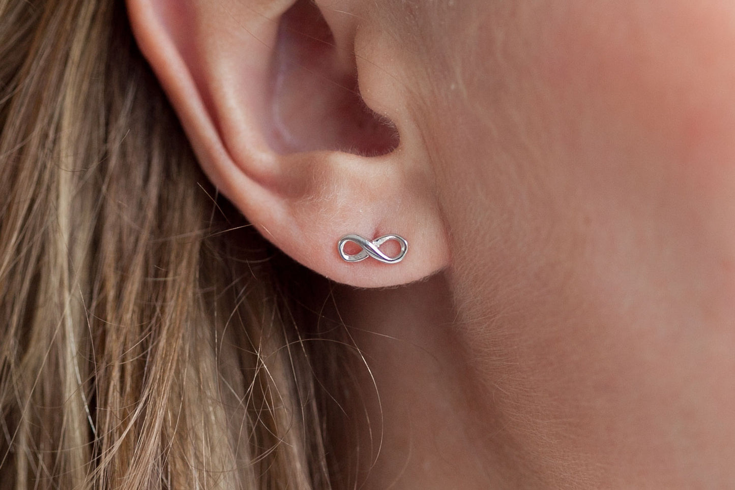 Boucles d'oreilles infini argent
