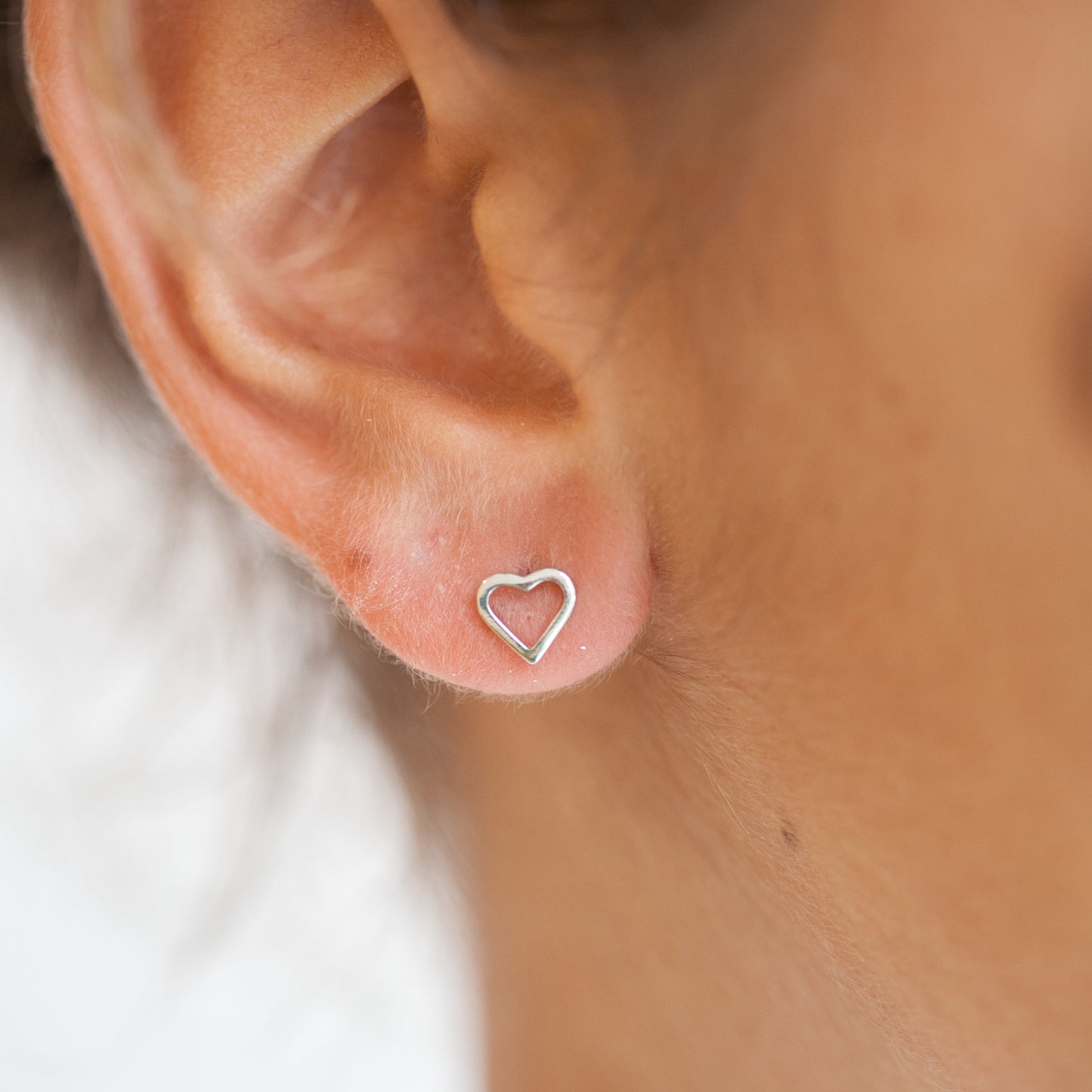 Boucles d'oreilles coeur ajouré en argent
