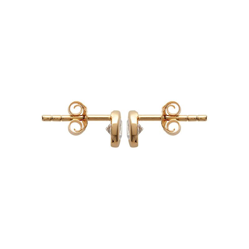 Clous d'oreilles Zircon Plaqué or 18 carats