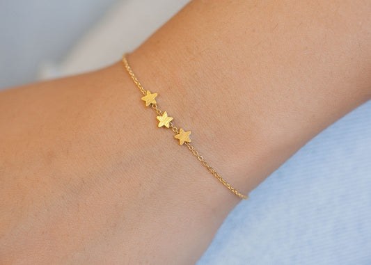 Bracelet 3 étoiles doré