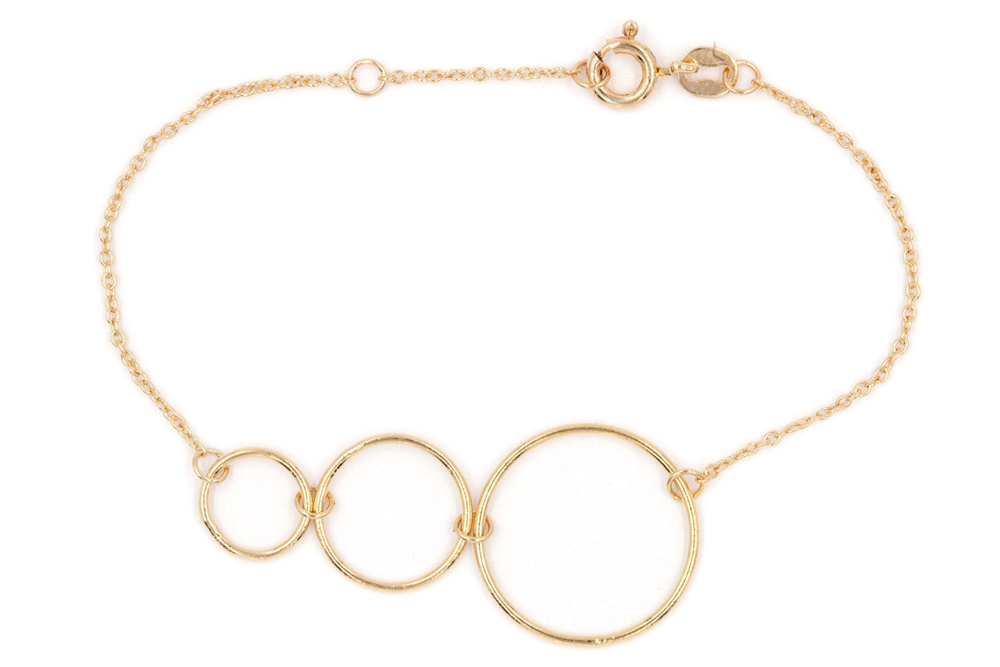 Bracelet 3 ronds entrelacés plaqué or