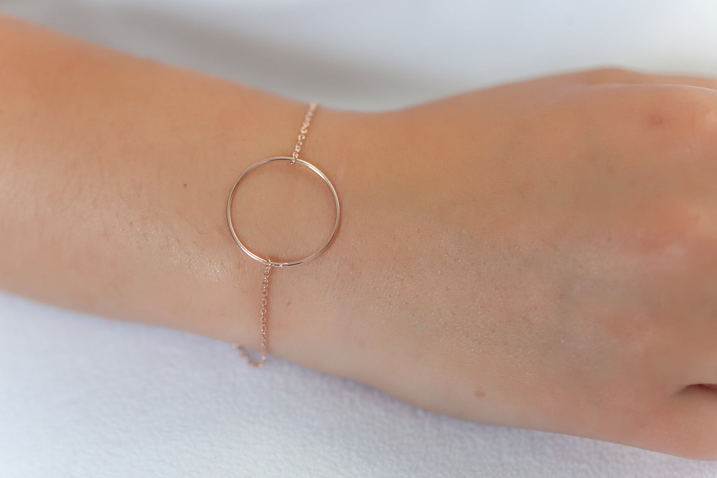 Bracelet 1 rond plaqué or rose