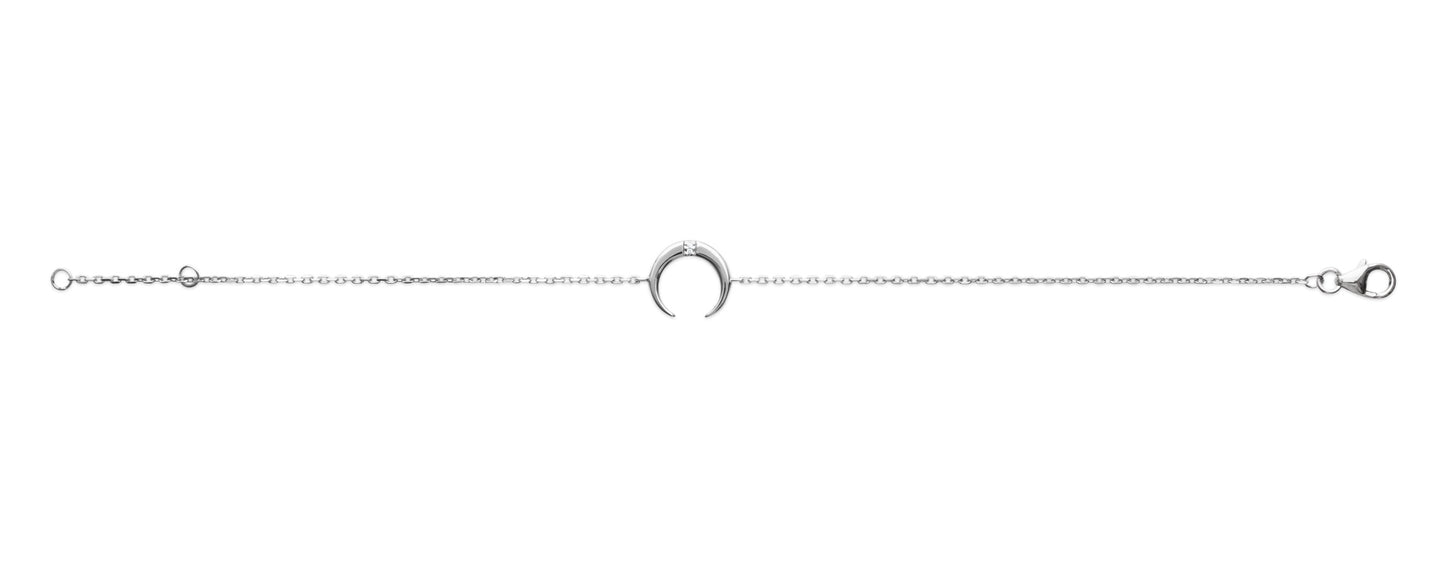 Bracelet lune en argent